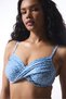 Blue Twist Underwire Bikini Top