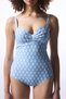 Bright Swimsuit with Colorful Geometric Patterned Design - 3
