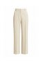 Women's High-Waist, Wide-Leg Palazzo Pants with Ribbed Stitching, 2-Piece Set (Black, Beige) - 4