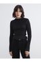 Women's Knit Sweater with a Mock Neck and Shiny Finish from Freezen Store