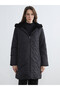 Fur Hooded Quilted Women's Puffer Coat