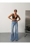 Women's High-Waisted, Pressed-Line Wide Leg Jeans - 5