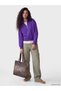 Alita City Farkıyla Xside Purple High Neck Women's Thick Sweatshirt - 3
