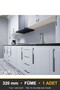 Ayla Modal Furniture Handle, 320 mm, charcoal grey, Kitchen Cabinet Drawer Handle - 6