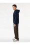 Brushed Long-Sleeve Basic Hooded Sweatshirt - 3