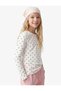 Cotton Long Sleeve Crew Neck Polka Dot T-Shirt