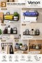 10 Pieces | |   Stick-On Wall Adhesive | |   Replacement Adhesive | |   Strong Self-Adhesive | |   Corner Shelf Bathroom Shower Shelf Hook Waterproof Hanger Transparent Adhesive Hanger Fixer Metal Shelf Holder Bathroom - 4