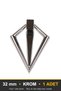 Triangle Ring-Shaped Furniture Handle, 32 mm, Chrome, Kitchen Cabinet and Drawer Handle