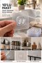 10 Pieces | |   Stick-On Wall Adhesive | |   Replacement Adhesive | |   Strong Self-Adhesive | |   Corner Shelf Bathroom Shower Shelf Hook Waterproof Hanger Transparent Adhesive Hanger Fixer Metal Shelf Holder Bathroom - 5