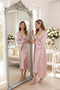 Satin Nightgown and Robe Long Set-Bridal & Honeymoon Collection - 3