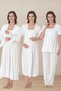 Enera Pink 4-Piece Maternity Set - Pajamas, Nightgown, and Robe Set with Easy Breastfeeding Feature - 2