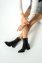 Black Women's Boots with 3.5 cm Short Heels 00290 - 4