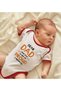 BK Kids "Dear Dad" Design Red Baby Bodysuit-1 - 5