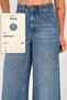 Women's Light Blue Washed Extra Wide Leg High Waist 100% Tencel Jean Jeans Angel-2052 - 8