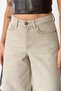 Beige Women's Extra Wide Leg Jeans 100% Cotton High Waist Denim Pants Angel-2060 - 7