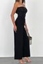 Women's Black Washed Extra Wide Leg High Waist 100% Cotton Jean Denim Trousers Angel-2066 - 3