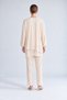 Asymmetrical-Cut Chiffon Tunic Set, Beige - 3