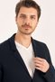 Trimpul Navy Blue Wool-Blend Knit Cardigan - 5