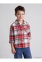 Checkered Embroidered Gabardine Boys' Shirt from Uzg Store for Style Enthusiasts - 2