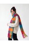 Women's Soft Textured Tassel Plaid Patterned Shoulder Shawl - 3