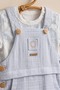 100% Cotton Baby Boy Set: Muslin Romper and Jersey T-Shirt, for Ages 3-18 Months. - 3