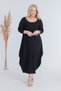 Women's Black Maxi Dress with Wide Neckline and Hip-Covering Design in Plus Sizes - 5