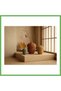 3D-Printed Set of 3 Oak Acorn-Shaped Boxes with Lids and Fluted Decorative Storage Jars - Fall GEN01