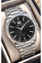 -STEEL-Date-Silver Steel Strap-Steel Case, Black Dial-Men's Wristwatch + Bracelet - 2
