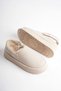 Women's beige suede winter slippers with fur lining, back strap, and 5cm thick sole, tr04mk06b. - 6