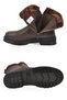 Women's Coffee-Colored Fleece-Lined, Non-Slip Sole, Cold-Resistant Zip-Up Boots - 5
