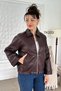 Zippered Leather Jacket 7K203 - 2