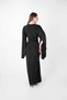 Sandy Fabric Dress with Drawstring Detail - Black - 5