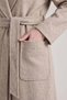 Double-Breasted Cross-Over Style Belted Coat - 3