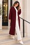 كارديجان تريكو بنقشة متماسكة R4612 باللون العنابي - 5