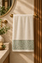 Sage Leaf-Patterned Hand Towel (30 x 50 cm) - 2