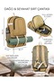 Luxury Canvas Mountaineering Backpack with Gusseted Back Panel