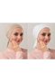 2 Pcs Hijab Stitched Combed Cotton Bonnet Non-Slip Cotton Bonnet -Beige -White
