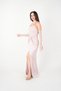 Lace Top and Satin Fabric Design Evening Dress - Pudra - 2