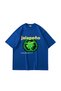 Blue Oversized Unisex T-Shirt with Jalapeño Print