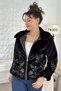 Beaded Rabbit-Textured Fur Jacket 7k005 - 2