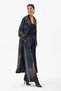 Women's Anthracite Italian 100% Cotton Velvet Zebra-Print Shirt Dress with Pants Velvet Set, Sizes 38–44