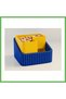3D-Printed Pistachio Bowl - Dual-Chamber Shell Separator Serving Bowl - Blue and Yellow GEN01