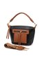 Strappy Crochet Shoulder Bag, Coffee-Black GEN01 - 3