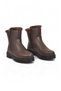 Women's Coffee-Colored Fleece-Lined, Non-Slip Sole, Cold-Resistant Zip-Up Boots - 4