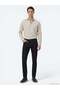 Ecru Solid Regular Fit Long-Sleeved Woven Cotton Blend Shirt 10153128-520 - 4