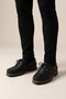 Men's Genuine Leather Boat Shoes, Black, Lace-Up, Thick Sole, Non-Slip Sole, Everyday, Casual, Office - 2