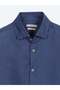Indigo Solid Regular Fit Long-Sleeved Woven Casual Cotton Blend Shirt 10161121-250 - 7