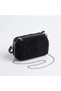 Black Plush Women's Shoulder Bag and Clutch Bag, 18x12 cm, Chain Strap, Soft-Textured Mini Bag GEN01 - 2