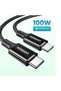 سلك شاحن يوجرين من USB-C إلى USB-C بطول1 م وبقوة 100 واط - أسود - 2