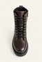Women's Dark Brown Leather Winter Daily Boots with Thick Soles TR01MK05F - 7